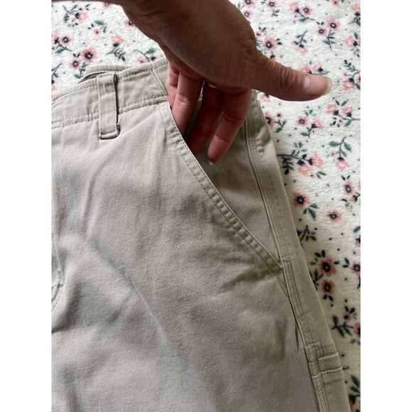 L.L. Bean Mens Beige Utility Cargo Pants With Side Pockets & Belt Loops - Picture 10 of 13